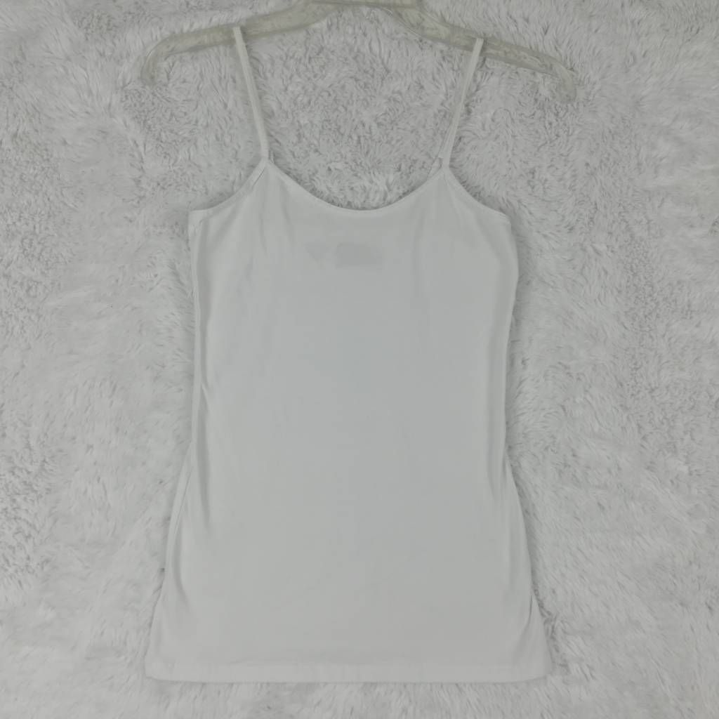 Shimera Womens Camisole Tank Top White Spaghetti Strap Scoop Neck Stretch  XS New | eBay