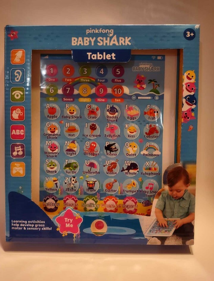 Pinkfong Baby Shark Tablet Learning Toy Singing Talking Gift for sale  online