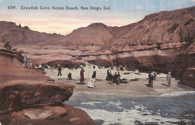 San Diego, CALIFORNIA - Ocean Beach - Crawfish Cove - 1918