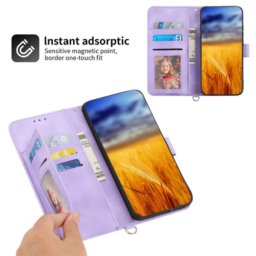 Leather Crossbody Flower Wallet Phone Case For Samsung S25 S24 S23 S22 S21 S20FE - Picture 71 of 75