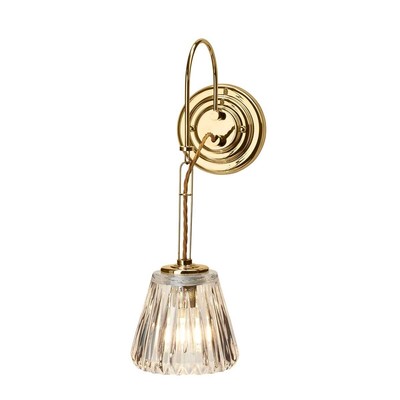 Demelza Wandleuchte Messing poliert  Elstead Lighting  BATH-DEMELZA-PB