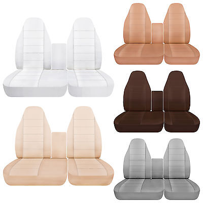 Car Truck Interior Parts Front Set Seat Covers Fits Ford F150 97 03 40 60 Highback W Console Motors - 60 40 Seat Covers 2003 Ford F150
