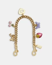 Coach Gold Motif Extension Swagger Chain With Charms Limited Original NWT