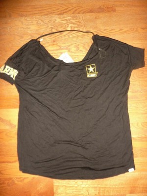 VICTORIAS SECRET PINK RARE /"U.S.ARMY/" SUPER SOFT LOW BACK TEESHIRT NWT