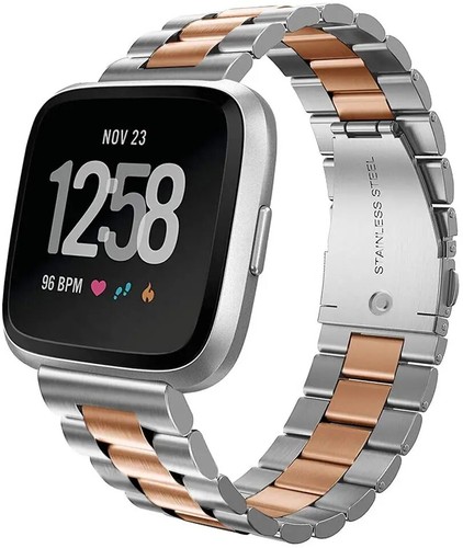 Stainless Steel Watch Band Metal Strap For Fitbit Sense 2 / Fitbit Versa 4 - Picture 13 of 31