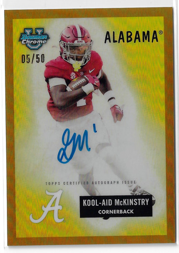 2023 Bowman U Chrome Kool-Aid McKinstry 1955 Bowman Gold Auto /50 Alabama