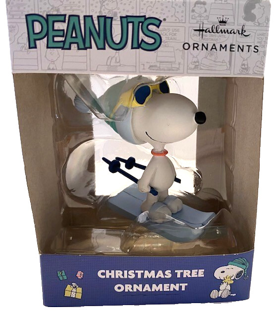 New! 2023 Peanuts Hallmark Snoopy on Skis 2.5 Inch Christmas Ornament