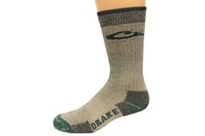  x0530 Drake Merino Wool Crew Socks, Grey/Green, 1 Pair