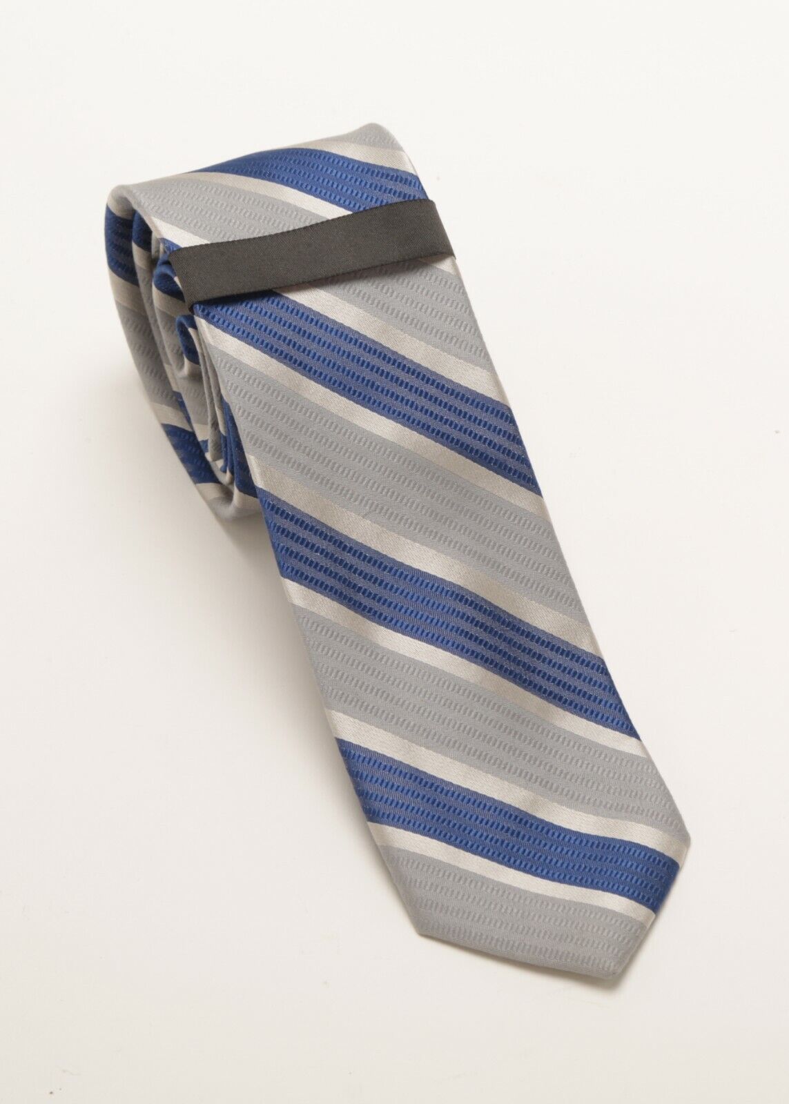 Men's Silk Tie Diagonal Pattern 58" Hand Made Blue Nice Christmas Gift 
