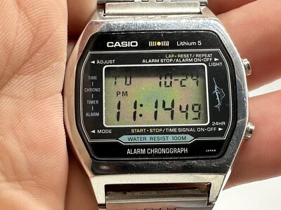 ⭐️ Vintage CASIO H101 MARLIN 80's DIGITAL WATCH 106