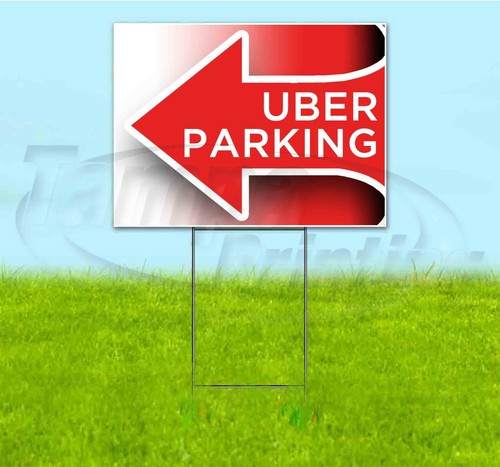 PARKING ARROW RIGHT 18x24 Yard Sign WITH STAKE Corrugated Bandit USA ...
