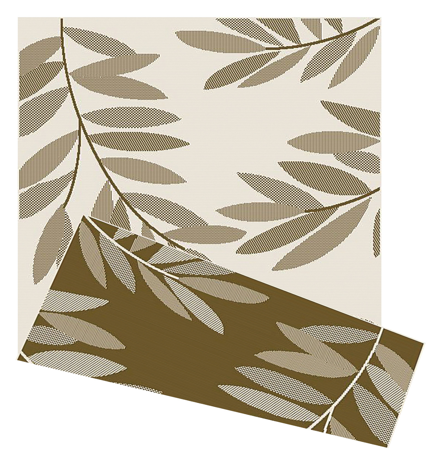 Outdoor or Indoor Trailing Leaves Duo Weave Rug Hardwearing Soft to Touch Mat - Image 2