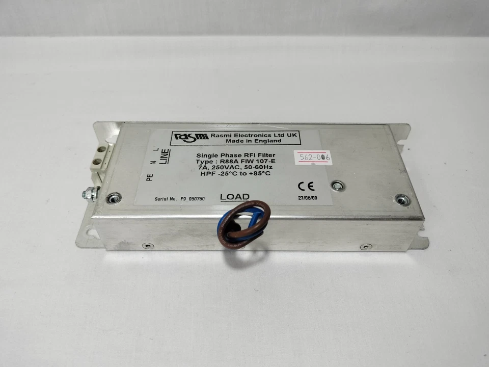 Rasmi R88A FIW 107-E R88AFIW107E Single Phase RFI Filter 7A 250VAC 50-60Hz - Image 2 of 4