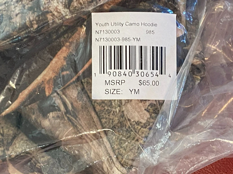 $65 NOMAD YOUTH UTILITY CAMO HOODIE | MOSSY OAK DROPTINE | Youth Medium - Image 3 of 4