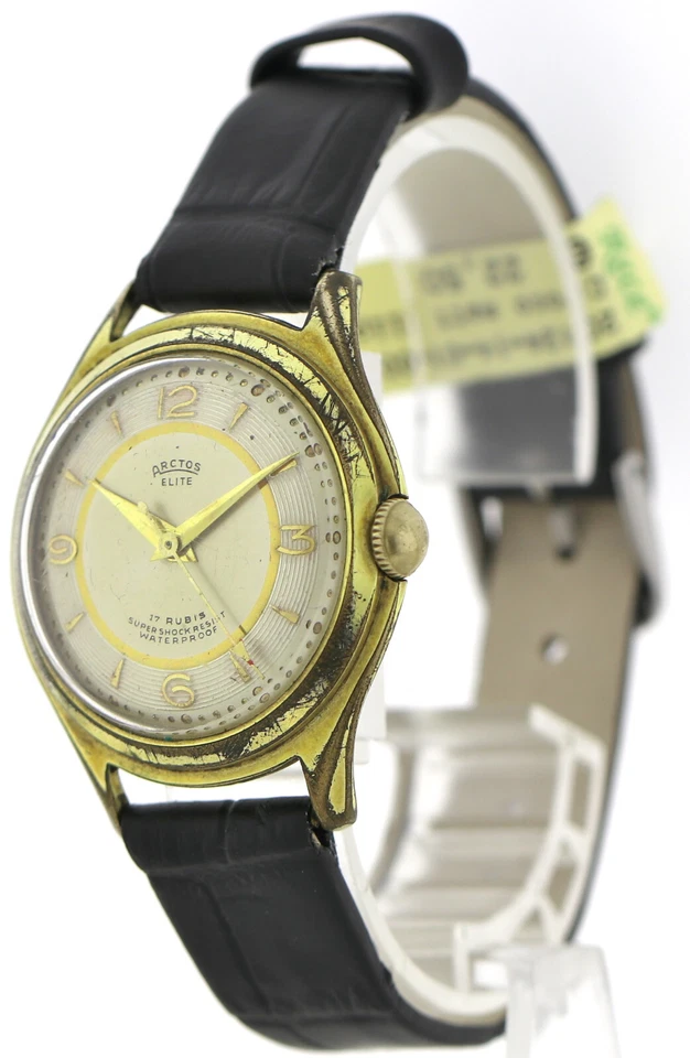 Arctos Elite 17 Rubis Kal. 1080 Vintage Herren Armbanduhr 50Jahre vergoldet - Bild 4 von 4