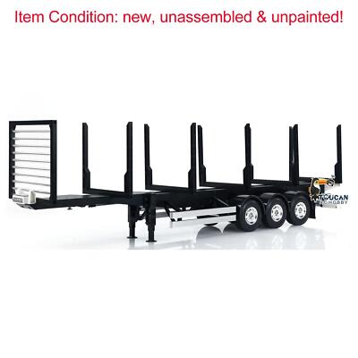 1/14 TOUCANRC RC Model 3Axle Timber Truck Pole Tractor Flatbed KIT Semi Trailer