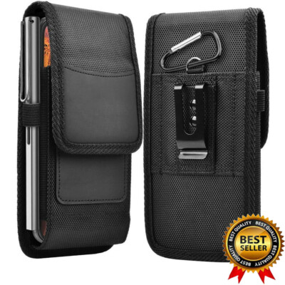 Nylon Pouch Case Belt Clip Holster For Samsung Galaxy S26 S25 S24 S23 S22 Ultra