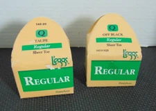 VTG Leggs Sheer Toe Pantyhose Regular Size Q Lot of 2  NOS