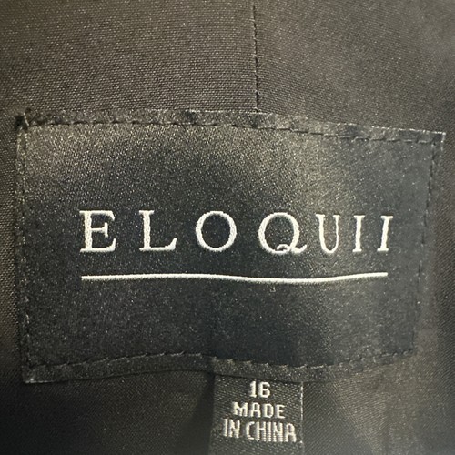 NWT Eloquii Double Breasted Blazer Suit Jacket Size 16 Black Career Shawl Collar - Picture 2 of 8
