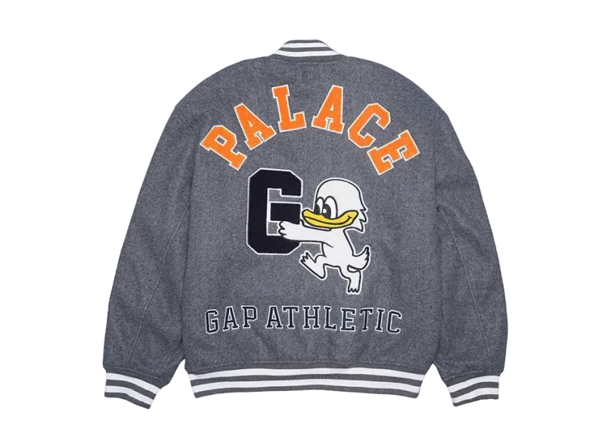 PALACE x Gap Varsity Jacket Grey | eBay