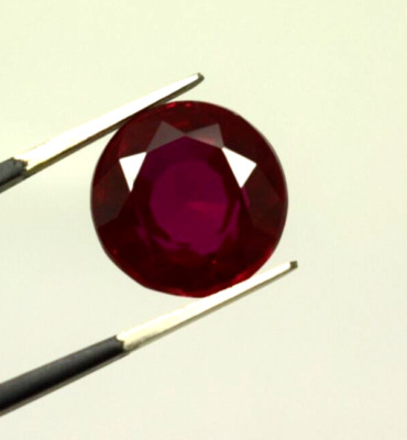 New!! Small Round Dark RED Ruby 10 to 12 CT Ring Size Certified Loose Gemstone