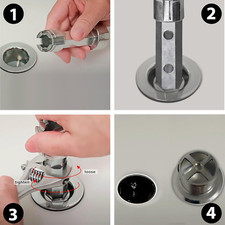 Tub Drain Remover Wrench Removal Tool Dual Ended Dumbell for Bath Drains Heav...