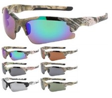 X-Loop Semi-Rimless Wrap Around Camo Sunglasses X3624-CAMO  NEW FREE Shipping