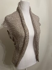 Future Paradise Anthropologie Knit Shawl Women’s S Taupe New! Tags! Boho Sweater