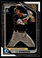 2024 Bowman #BCP-111 J.D. Gonzalez Chrome Prospects Card San Diego Padres