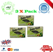 Dudu Osun African Black Soap 150g for eczema, Acne, fungus X 3