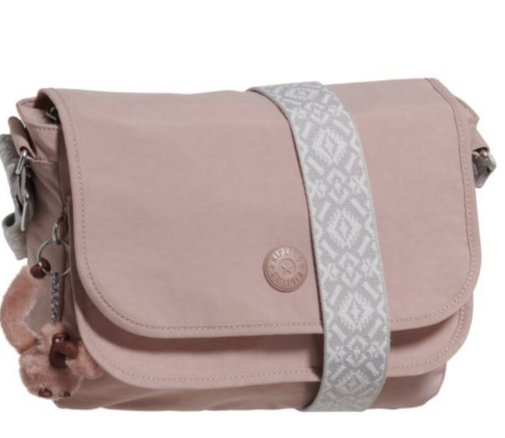 NWT KIPLING BROOKLYN BRILLIANT PINK NYLON CROSSBODY Handbag