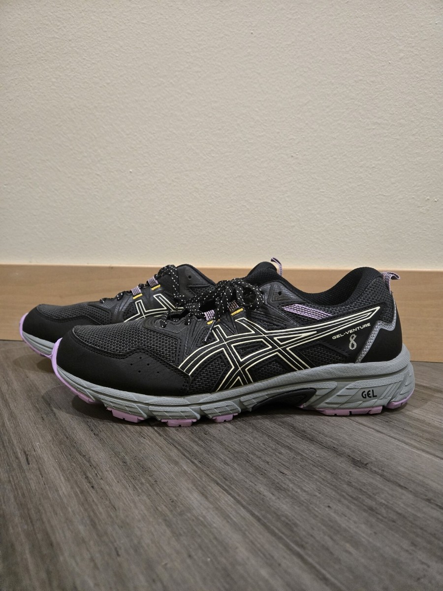 Asics Gel-Venture Athletic Shoe, Women's Size 12 Black/Purple - Main Image