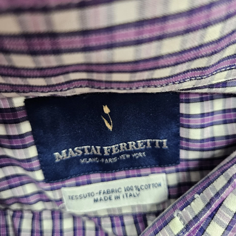 Mastai Ferretti Hombre XXL Púrpura Abotonada Mangas Largas Foto 2 de 4