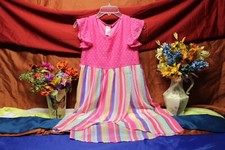 Wonder Nation Girl's Pink Striped Dress Size X-Large dance school classic travel