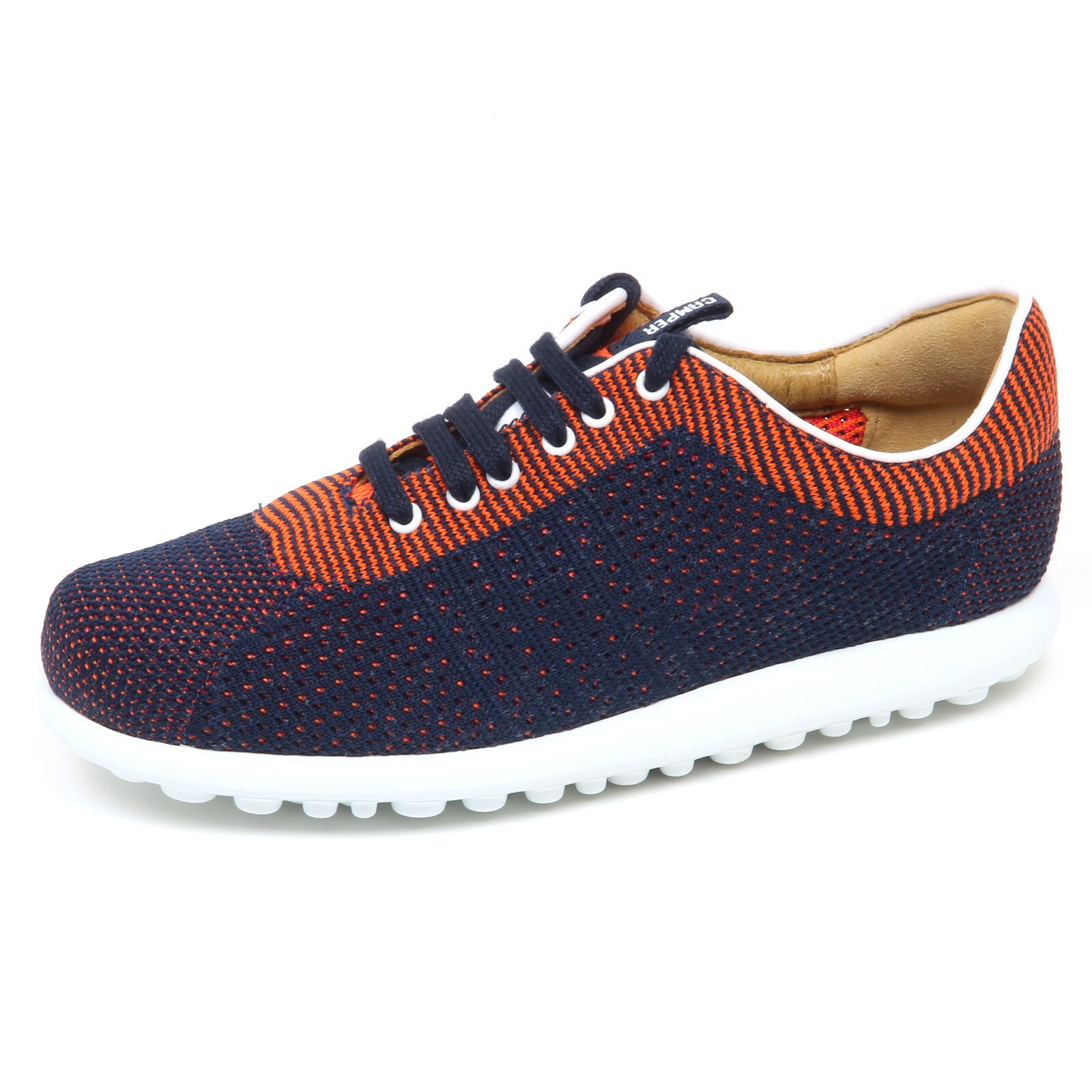 E8294 (без коробки) кроссовки donna blu/оранжевые CAMPER scarpe tissue shoe женские