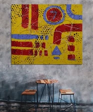 Mark Little, Original, Painting, 72” X 60” Acrylic, Abstract, POP Art, Modern XL