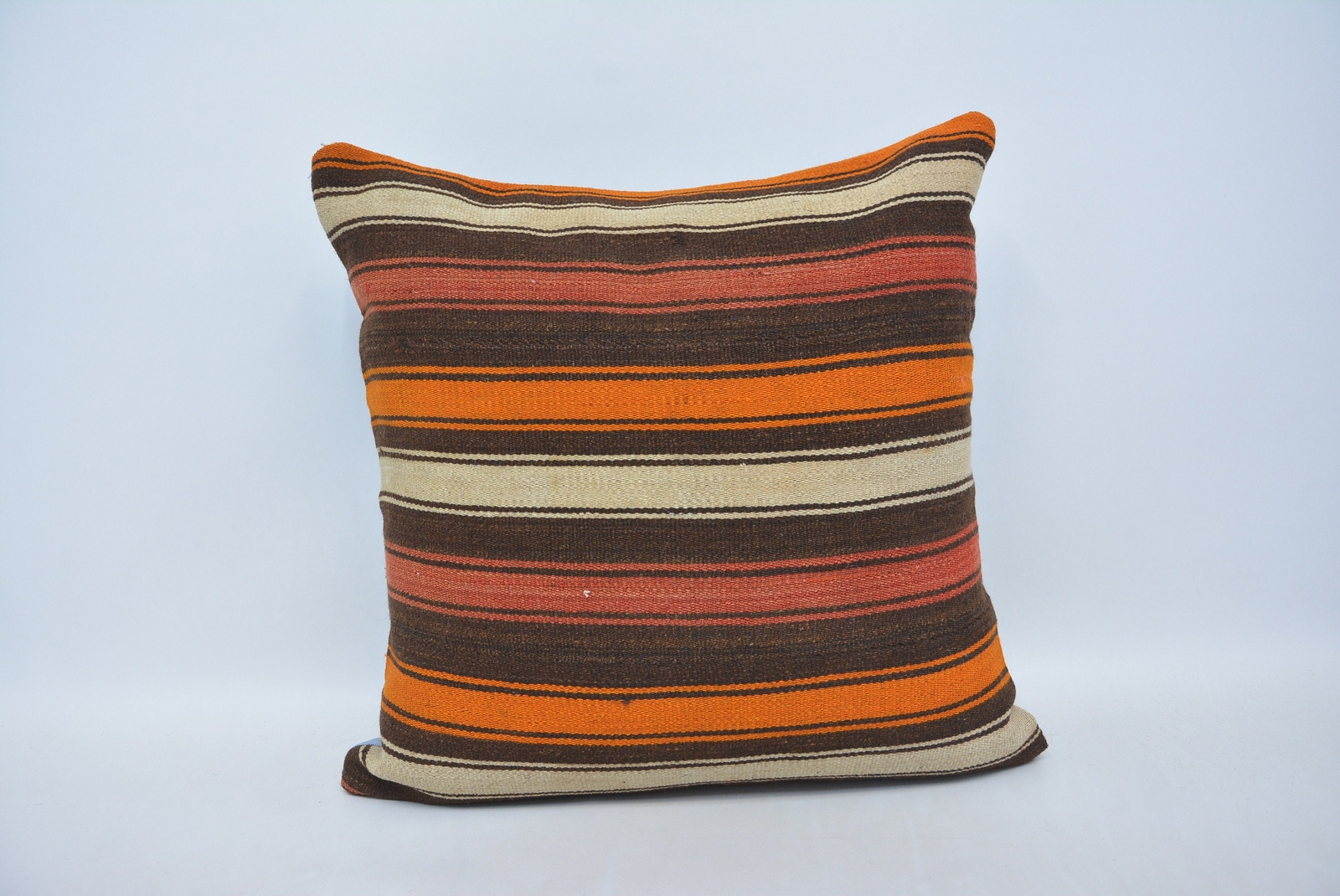 家の装飾枕 、キリム枕 、22 インチx 22 インチブラウンクッション 、トルコ枕