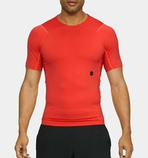 Under Armour Training Shirt Compression Wicking Short Sleeve Red Men's L Large