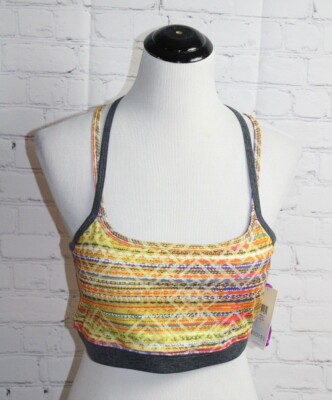 NWT Soybu Women's Horizon print stretch padded Levity sports bra Sz XL