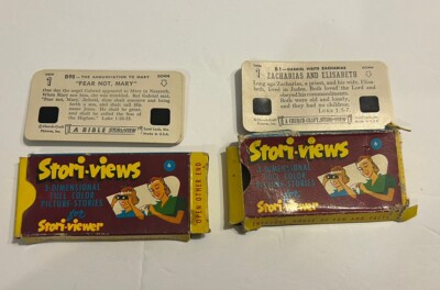 VINTAGE Stori-Views 1950 s 3D Slides, 2 Sets 6 Cards Each B-1 B-98