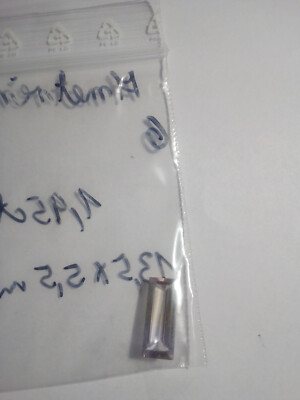 1 rechteckig geschliffener heller echter Ametrin ca13,5 x5,5 mm 1,95 ct nr 6