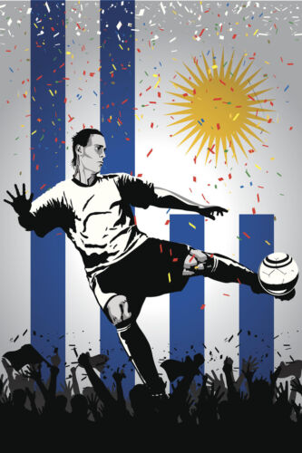 Uruguay Soccer Player Sports Cool Wall Decor Art Print Poster 12x18 - Picture 1 of 3
