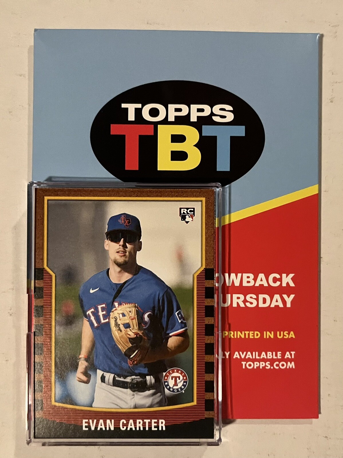 2024 Topps Throwback Thursday #29 Evan Carter RC 2000 Bowman Football TBT Set 10