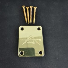 Electric Guitar Laser V Joint neck Plate Gold with Screw for FENDER