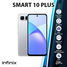 Infinix Smart 10 Plus Android Cell Phone (SILVER/8GB+128GB/Dual SIM/Unlocked)