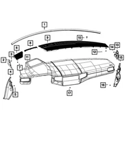 Genuine Mopar Instrument Panel End Cap 6WB93WS3AC