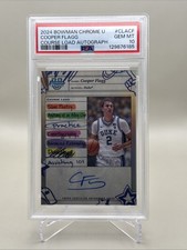 2024 Bowman Chrome U Cooper Flagg COURSE LOAD Rookie Auto #CLA-CF PSA 10 #1 PICK