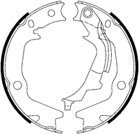 ATE Handbremsbacken Mit Hebel Hinten (03.0137-3026.2) FüR Hyundai I20 KIA Soul