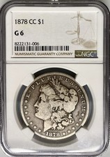 NGC G 6 1878-cc Morgan Silver Dollar (Carson City Mint)