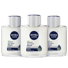 NIVEA MEN Sensitive Post Shave Balm, with 3.3 Ounce Pack of 3 , Multi